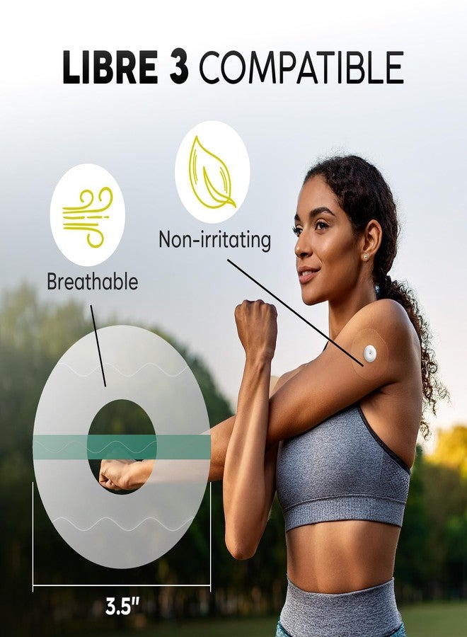 Adamson Freestyle Libre 3 Sensor Covers Waterproof – 50 Libre 3 Patches, Transparent, Long-Lasting, Easy to Apply and Remove, No Glue on Center, Non-Irritating – Ideal for Sports, Swimming, and Daily Use - Image 2